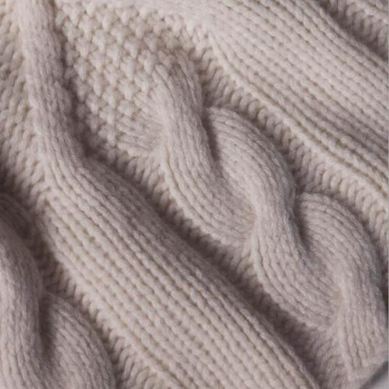 Pure Cashmere Scarves White Knitted Women Fashional Winter Scarf